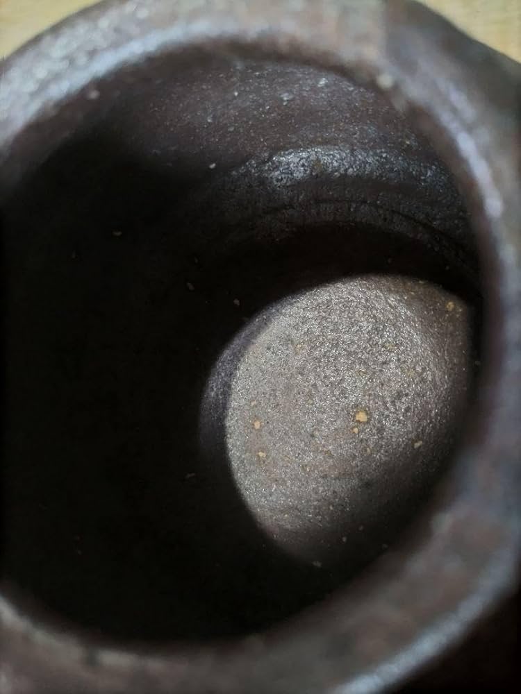 古丹波算盤玉型小壷高8.5㎝李朝・古唐津・鉄漿壷